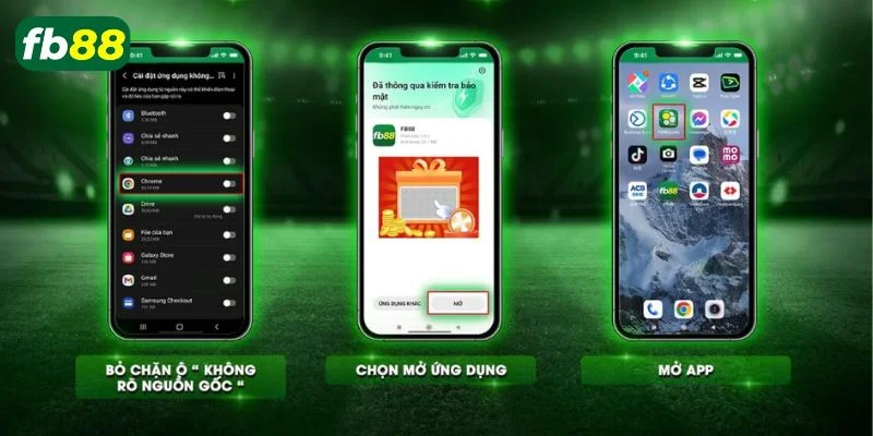 Các bước tải ứng dụng FB88 đơn giản, dễ áp dụng.